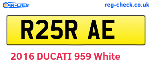 R25RAE are the vehicle registration plates.