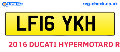 LF16YKH are the vehicle registration plates.