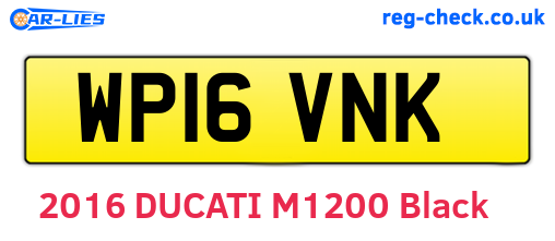 WP16VNK are the vehicle registration plates.