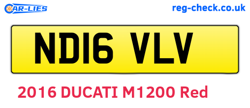 ND16VLV are the vehicle registration plates.