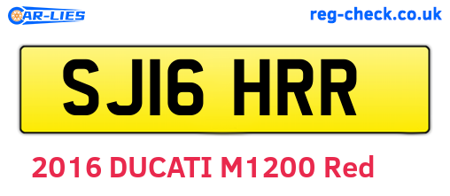 SJ16HRR are the vehicle registration plates.