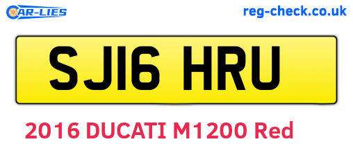 SJ16HRU are the vehicle registration plates.