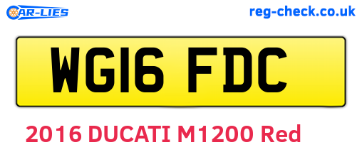 WG16FDC are the vehicle registration plates.