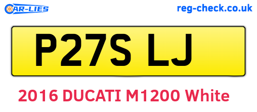 P27SLJ are the vehicle registration plates.