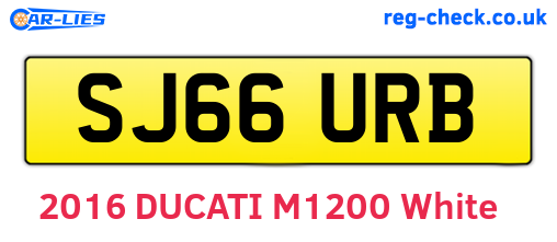SJ66URB are the vehicle registration plates.
