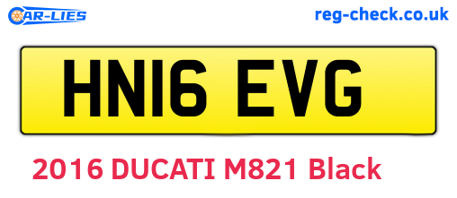 HN16EVG are the vehicle registration plates.