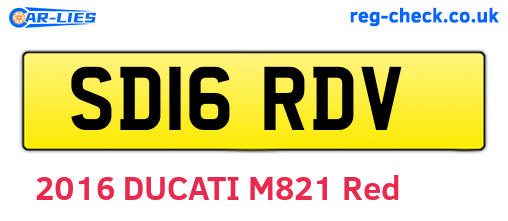 SD16RDV are the vehicle registration plates.