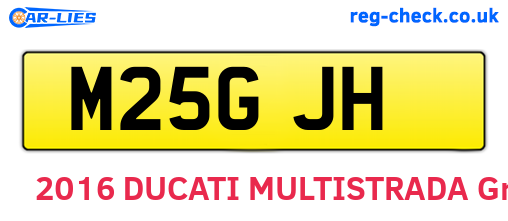 M25GJH are the vehicle registration plates.