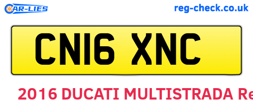 CN16XNC are the vehicle registration plates.