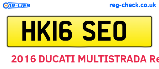 HK16SEO are the vehicle registration plates.