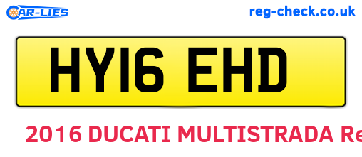 HY16EHD are the vehicle registration plates.