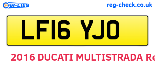 LF16YJO are the vehicle registration plates.