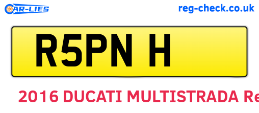R5PNH are the vehicle registration plates.