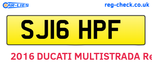 SJ16HPF are the vehicle registration plates.