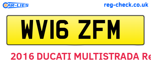 WV16ZFM are the vehicle registration plates.