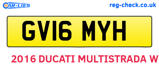 GV16MYH are the vehicle registration plates.