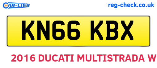 KN66KBX are the vehicle registration plates.