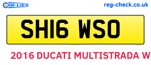 SH16WSO are the vehicle registration plates.