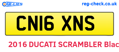CN16XNS are the vehicle registration plates.