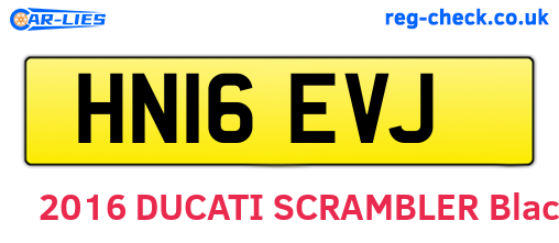 HN16EVJ are the vehicle registration plates.