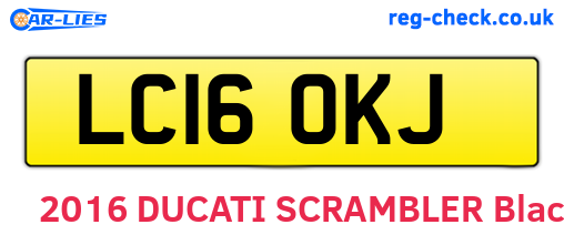 LC16OKJ are the vehicle registration plates.