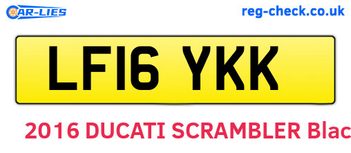 LF16YKK are the vehicle registration plates.