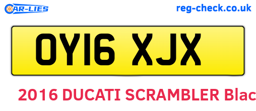 OY16XJX are the vehicle registration plates.