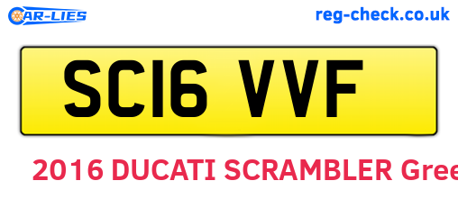 SC16VVF are the vehicle registration plates.