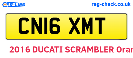 CN16XMT are the vehicle registration plates.