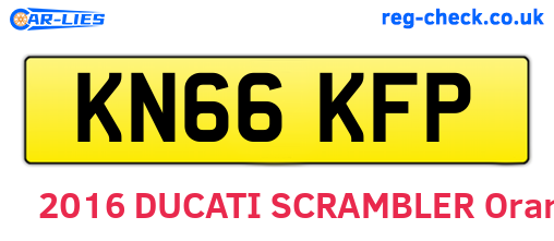 KN66KFP are the vehicle registration plates.