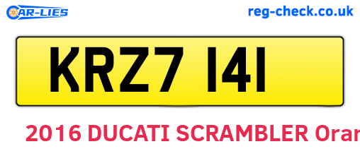 KRZ7141 are the vehicle registration plates.