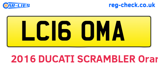 LC16OMA are the vehicle registration plates.