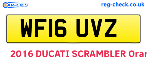 WF16UVZ are the vehicle registration plates.