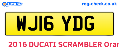 WJ16YDG are the vehicle registration plates.