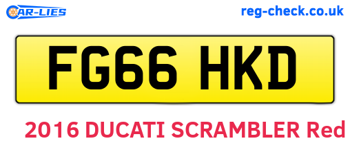 FG66HKD are the vehicle registration plates.
