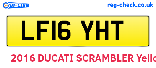 LF16YHT are the vehicle registration plates.