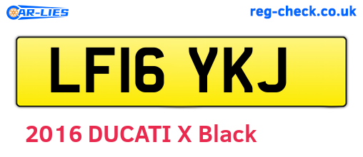 LF16YKJ are the vehicle registration plates.