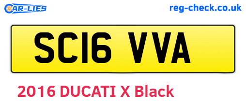 SC16VVA are the vehicle registration plates.