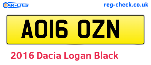 Black 2016 Dacia Logan (AO16OZN)