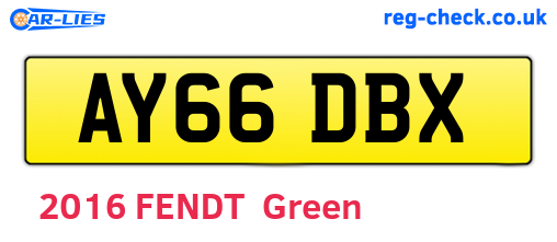 AY66DBX are the vehicle registration plates.