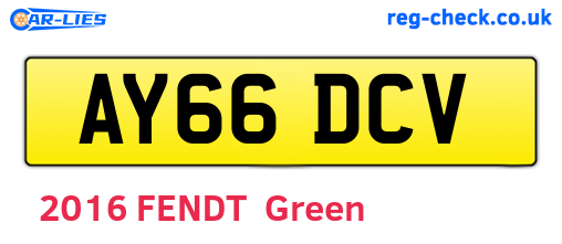 AY66DCV are the vehicle registration plates.