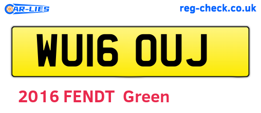 WU16OUJ are the vehicle registration plates.