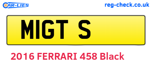 M1GTS are the vehicle registration plates.