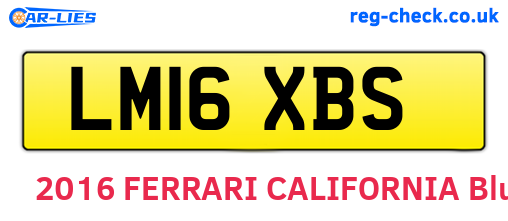 LM16XBS are the vehicle registration plates.