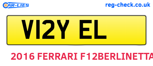 V12YEL are the vehicle registration plates.