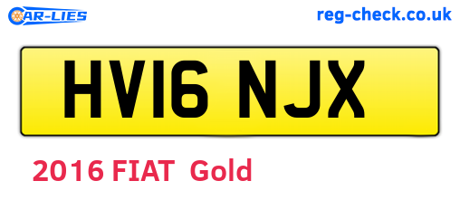 HV16NJX are the vehicle registration plates.