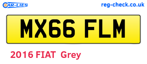 MX66FLM are the vehicle registration plates.