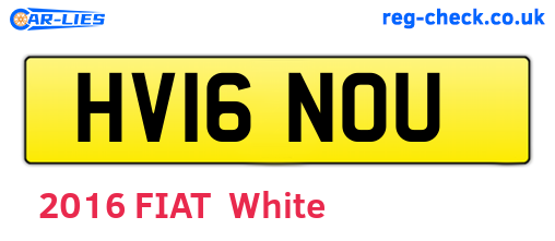 HV16NOU are the vehicle registration plates.