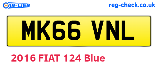 MK66VNL are the vehicle registration plates.
