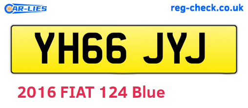 YH66JYJ are the vehicle registration plates.